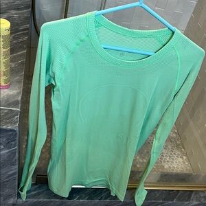 lululemon athletica Light Green Long Sleeve Top
